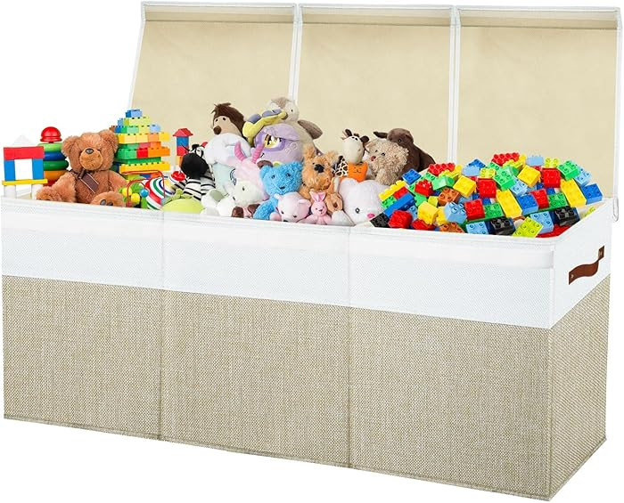 storasier Large Toy Box Chest,Toy Storage Organizer,Storage Bins with Lids,Stuffed Animal Storage... | Amazon (US)