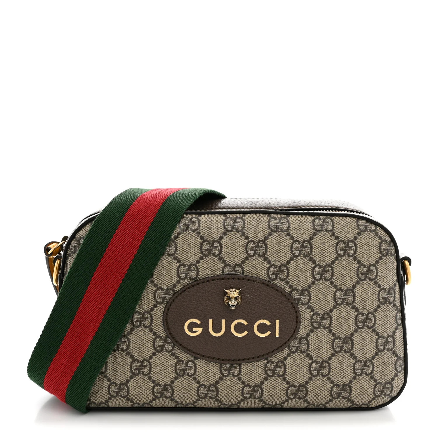 Gucci GG Supreme Monogram Web Neo Vintage Shoulder Bag Beige New Acero Crop 1949059 | FASHIONPHILE (US)