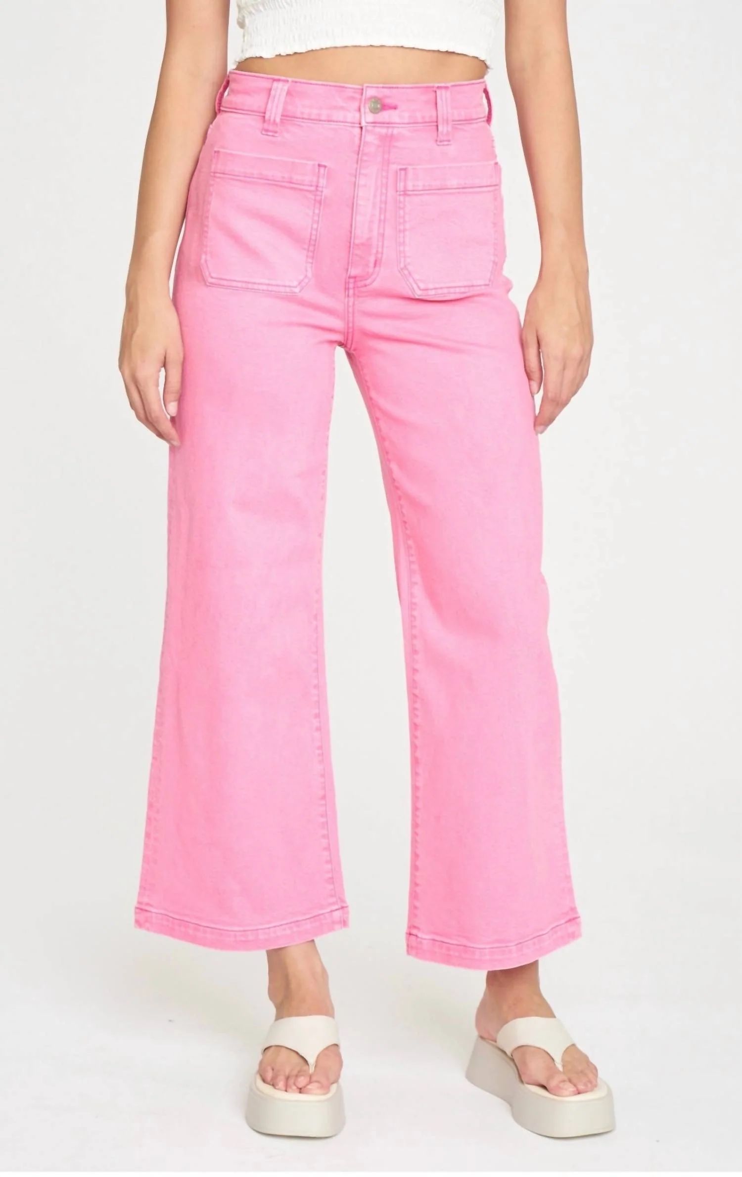 Siren Wide Leg Jeans In Candy | Shop Simon