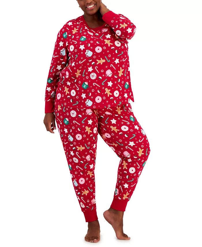Matching Plus Size Sweets Printed Pajamas Set, Created for Macy's | Macy's