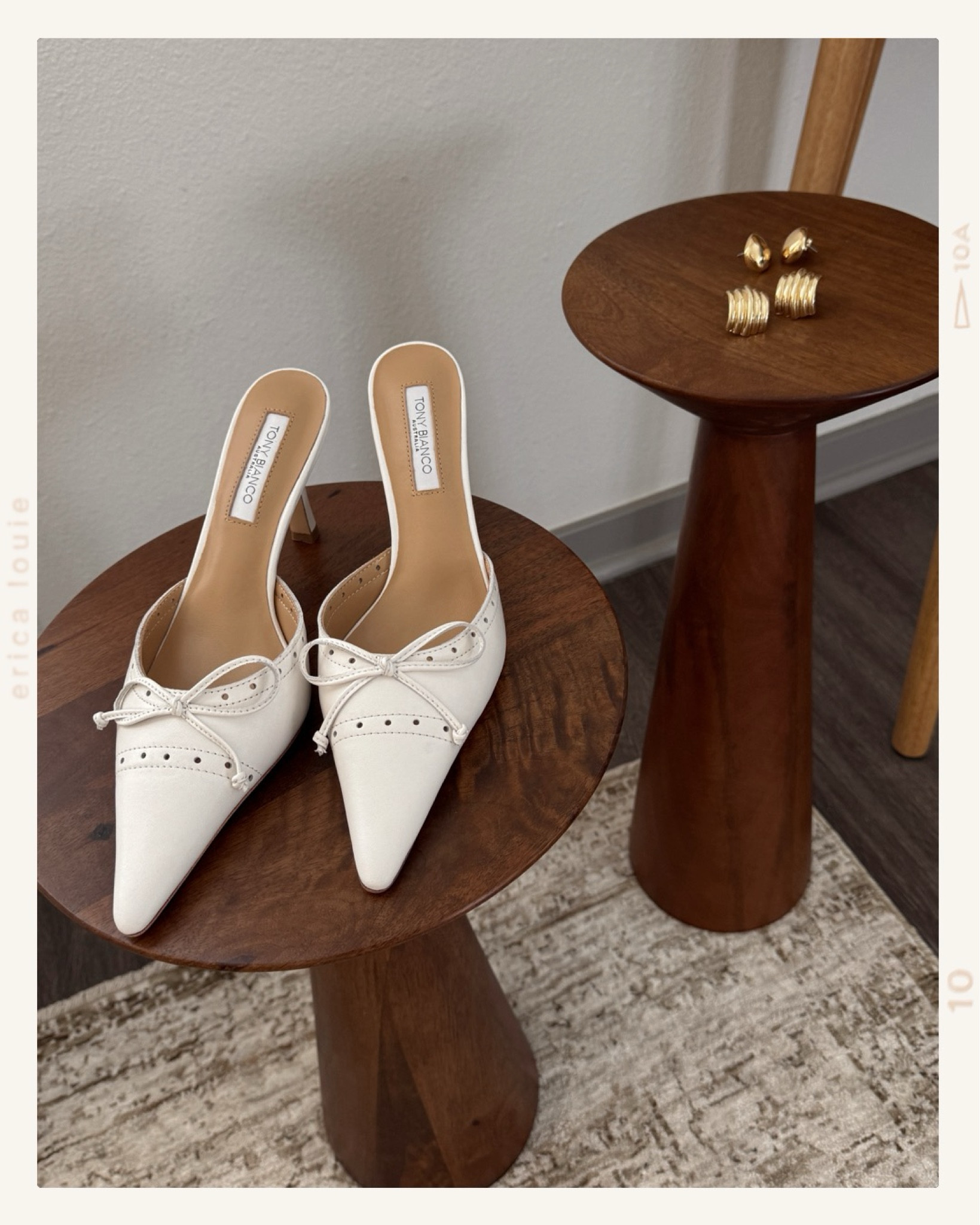 White high heel mules + modern gold earrings 

#LTKWedding #LTKShoeCrush #LTKWorkwear