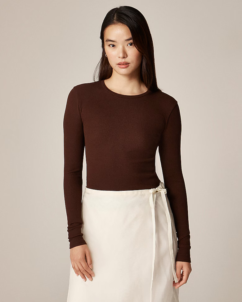 Perfect rib long-sleeve T-shirt | J. Crew US