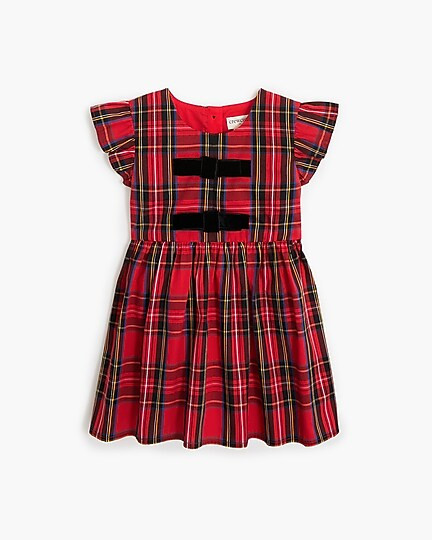 Baby & toddler girls' tartan bow-front dress | J.Crew Factory