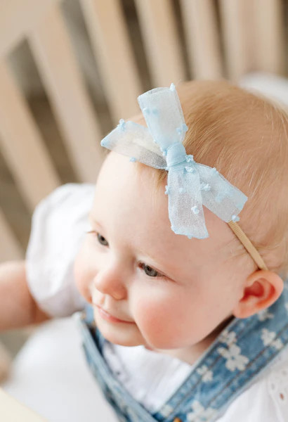 Baby Blue Party Dot Poppy | Little Poppy Co
