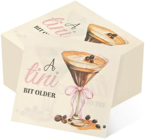 50Pcs Espresso Martini Napkins, 2 Ply A Tiny Bit Older Napkins Martini Cocktail Napkins for Espre... | Amazon (US)