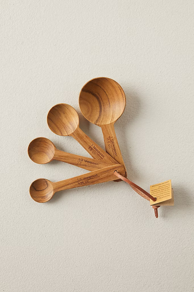 Teak Measuring Spoons | Anthropologie (US)