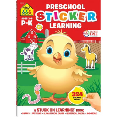 School Zone Preschool Stickers Workbook - (Paperback) | Target