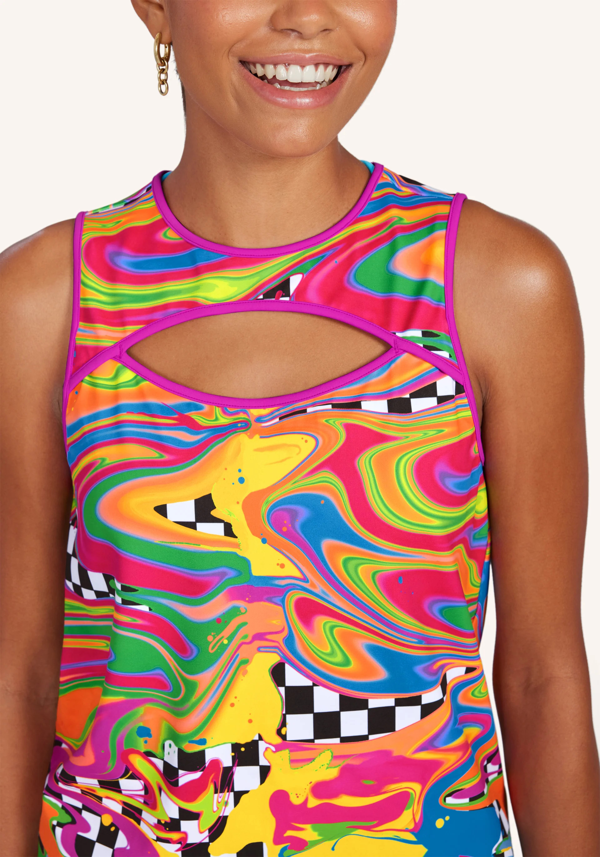 Brittany Allen x Peloton Printed Cut Out Tank | Peloton Apparel