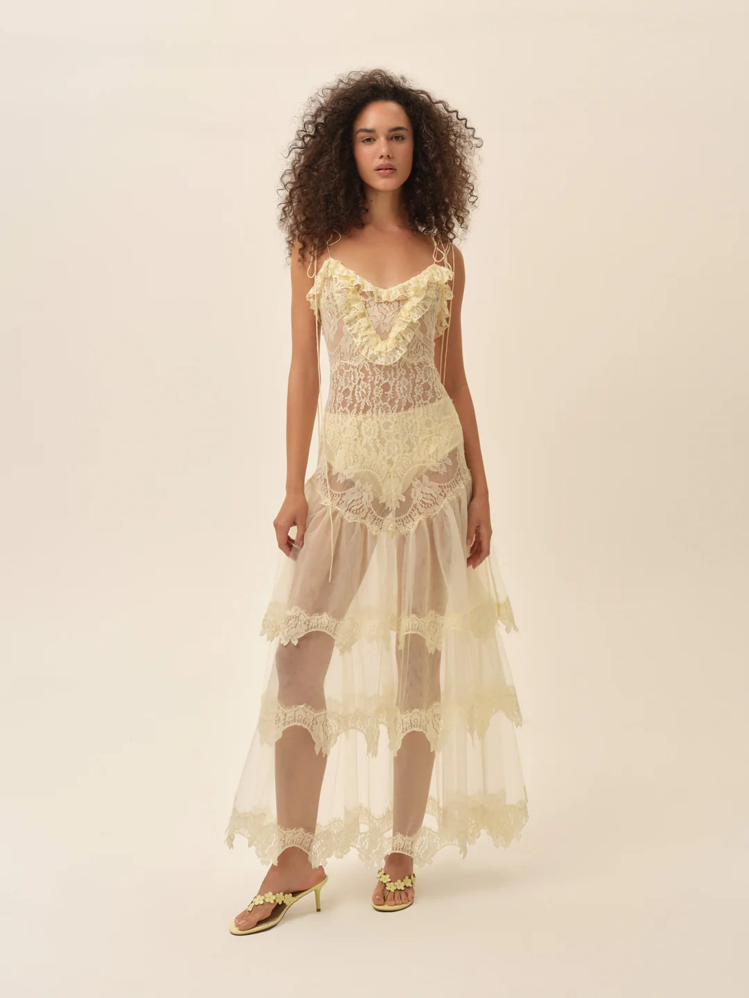 Adeline Lace Maxi Dress — Vintage Cream | For Love & Lemons