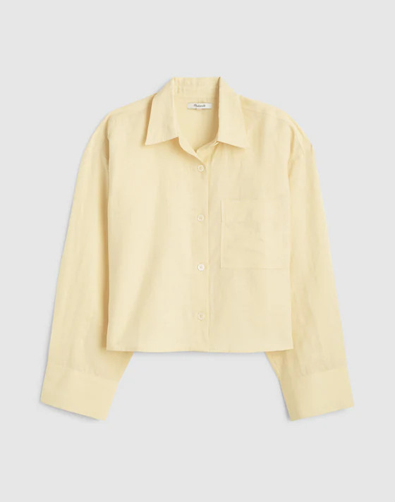 Straight-Hem Shirt in Linen-Cotton Blend | Madewell