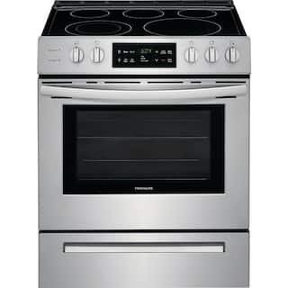 Frigidaire 30 in. 5.0 cu. ft. Single Oven Electric Range with Self-Cleaning Oven in Stainless Ste... | The Home Depot