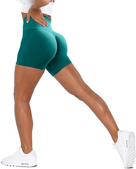 Unthewe Workout Butt Lifting Shorts for Women High Waisted Seamless Gym Yoga Booty Shorts | Amazon (US)