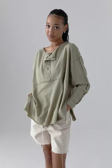 UO Freddie Henley Tunic Top | Urban Outfitters (US and RoW)