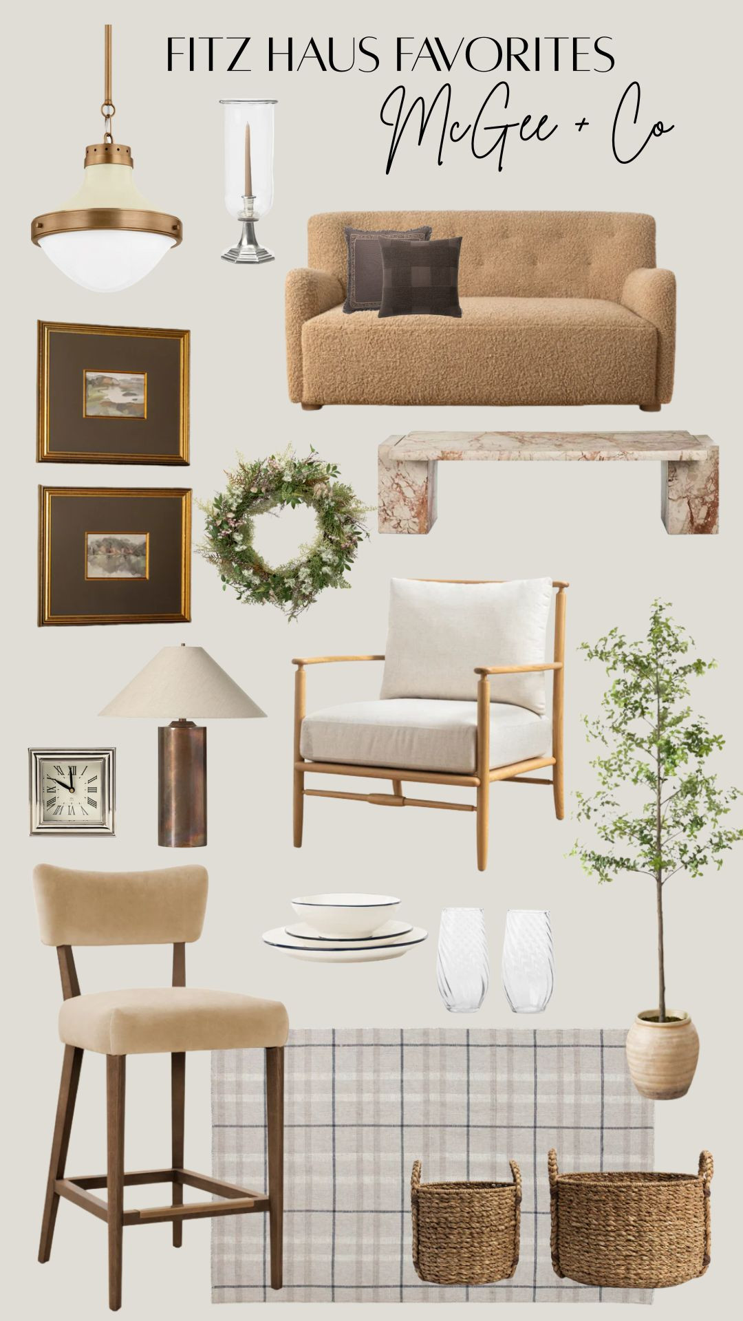 Fitz Haus Faves Featuring McGee & Co.

Timeless, tailored, and effortlessly elevated. This week’s Fitz Haus Faves spotlight everything we love about McGee & Co. Think warm woods, sculptural silhouettes, classic finishes, and pieces that bring quiet luxury into everyday living. These are the foundational furnishings and accents we reach for when designing homes that feel curated, comfortable, and enduring. Perfect for layering into living rooms, bedrooms, and gathering spaces throughout your home, these selections prove that elevated design can still feel livable and inviting. 

 #LTKGiftGuide #LTKdayinmylife #LTKHome