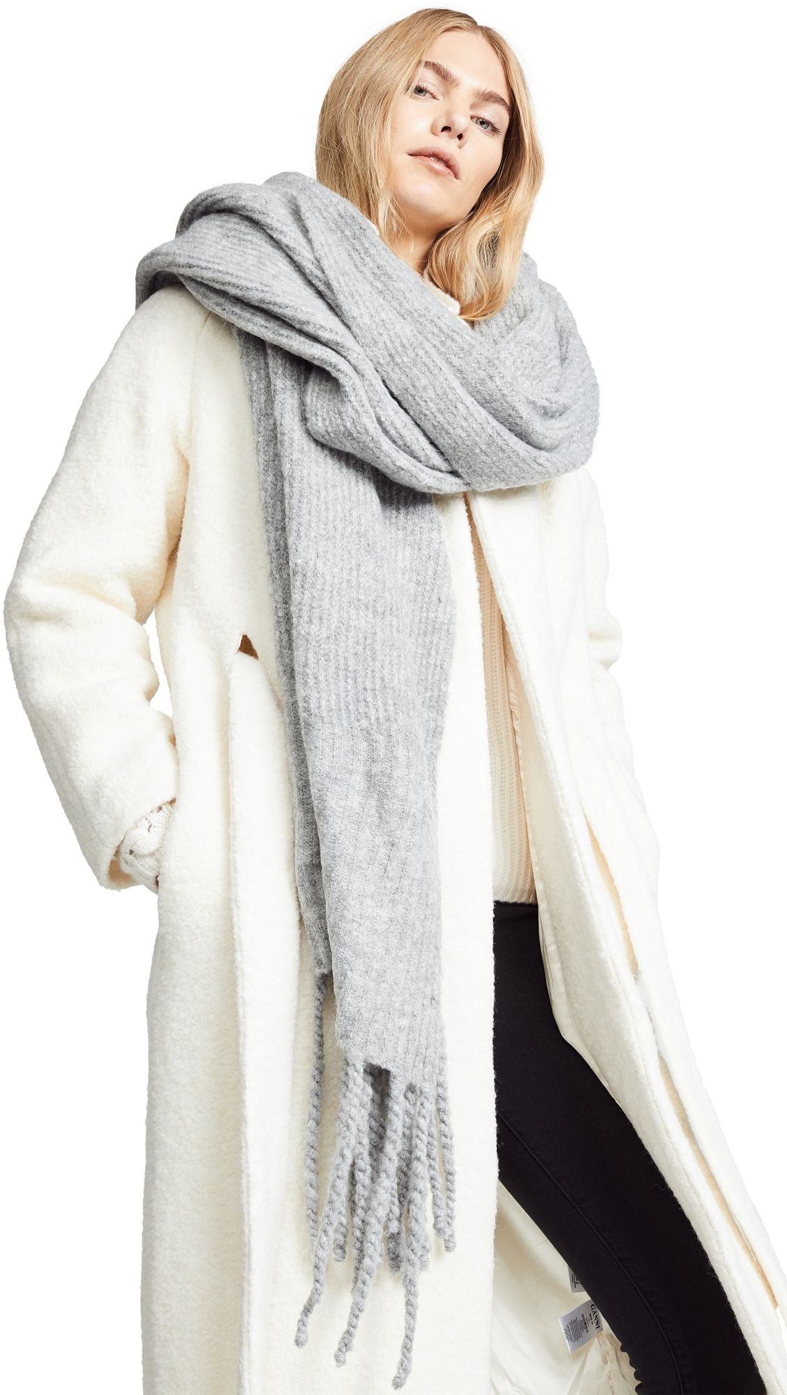 Free People Jaden Ribbed Fringe Blanket Scarf | Shopbop