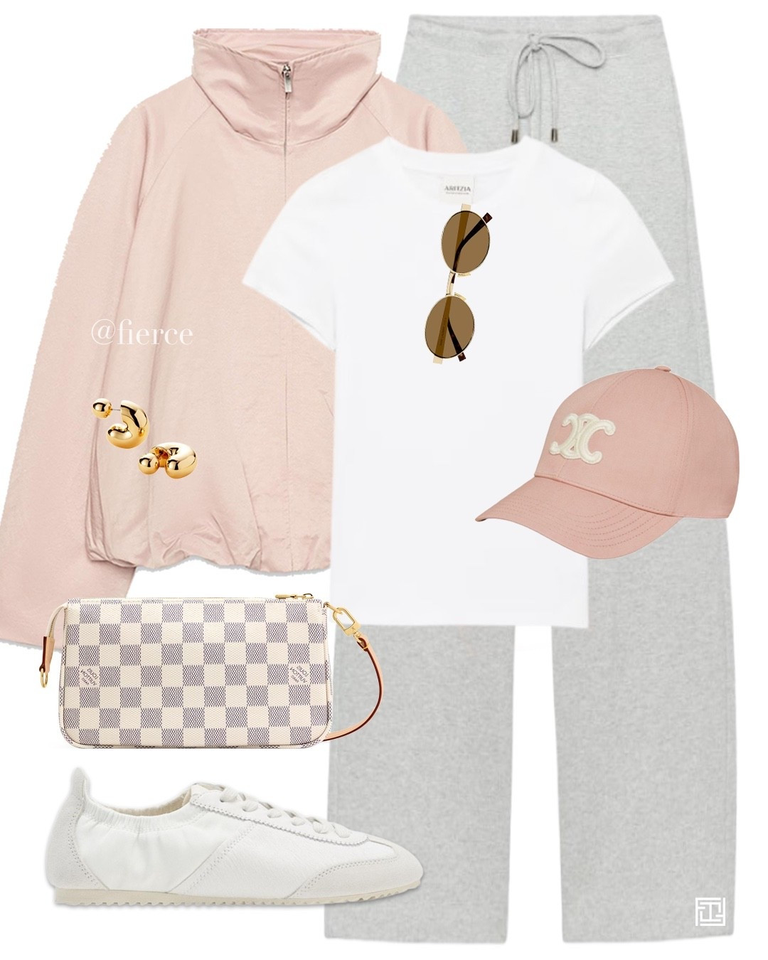 Grey track pants pink jacket white slim sneakers pink hat Louis Vuitton bag

#LTKuk #LTKsummer #LTKeurope