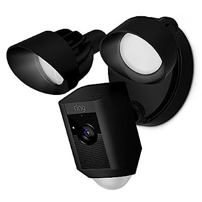 Ring Floodlight Camera Motion-Activated HD Security Cam Two-Way Talk and Siren Alarm, Black, Work... | Amazon (US)