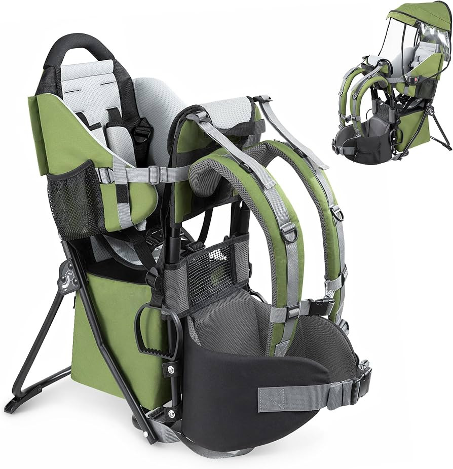 besrey Baby Backpack Carrier, Toddler Hiking Backpack with Safety 3-Height Seat, Adjustable Strap... | Amazon (US)