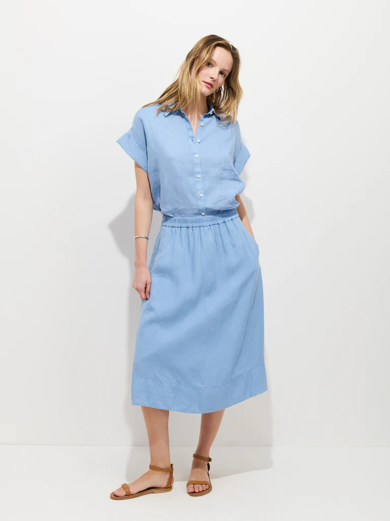 Maddie Skirt In Linen | Alex Mill