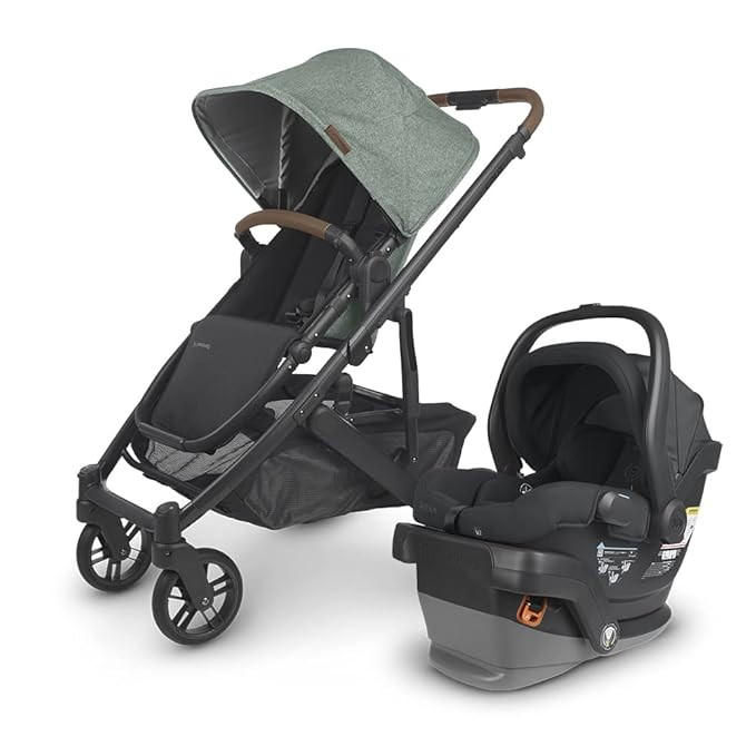 Cruz V2 Stroller - Gwen (Green Melange/Carbon/Saddle Leather) + MESA V2 Infant Car Seat - Jake (C... | Amazon (US)