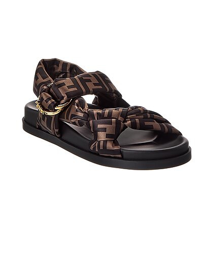 Feel FF Satin Sandal | Gilt & Gilt City