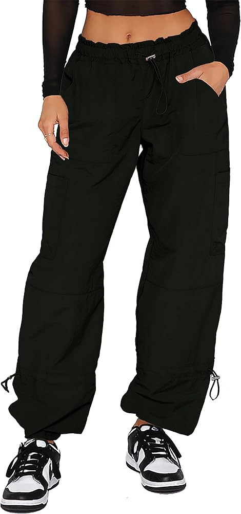 Parachute Pants for Women,Baggy Fit Cargo Pants with Pockets | Amazon (US)
