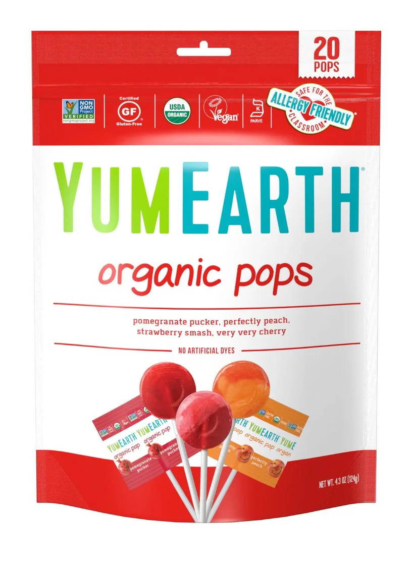 YumEarth Organic Candy - Lollipops, Assorted Fruit Flavors, 4.3 oz, 20 Ct | Walmart (US)