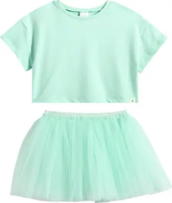 Kids' T-Shirt & Mesh Skirt Set | Nordstrom