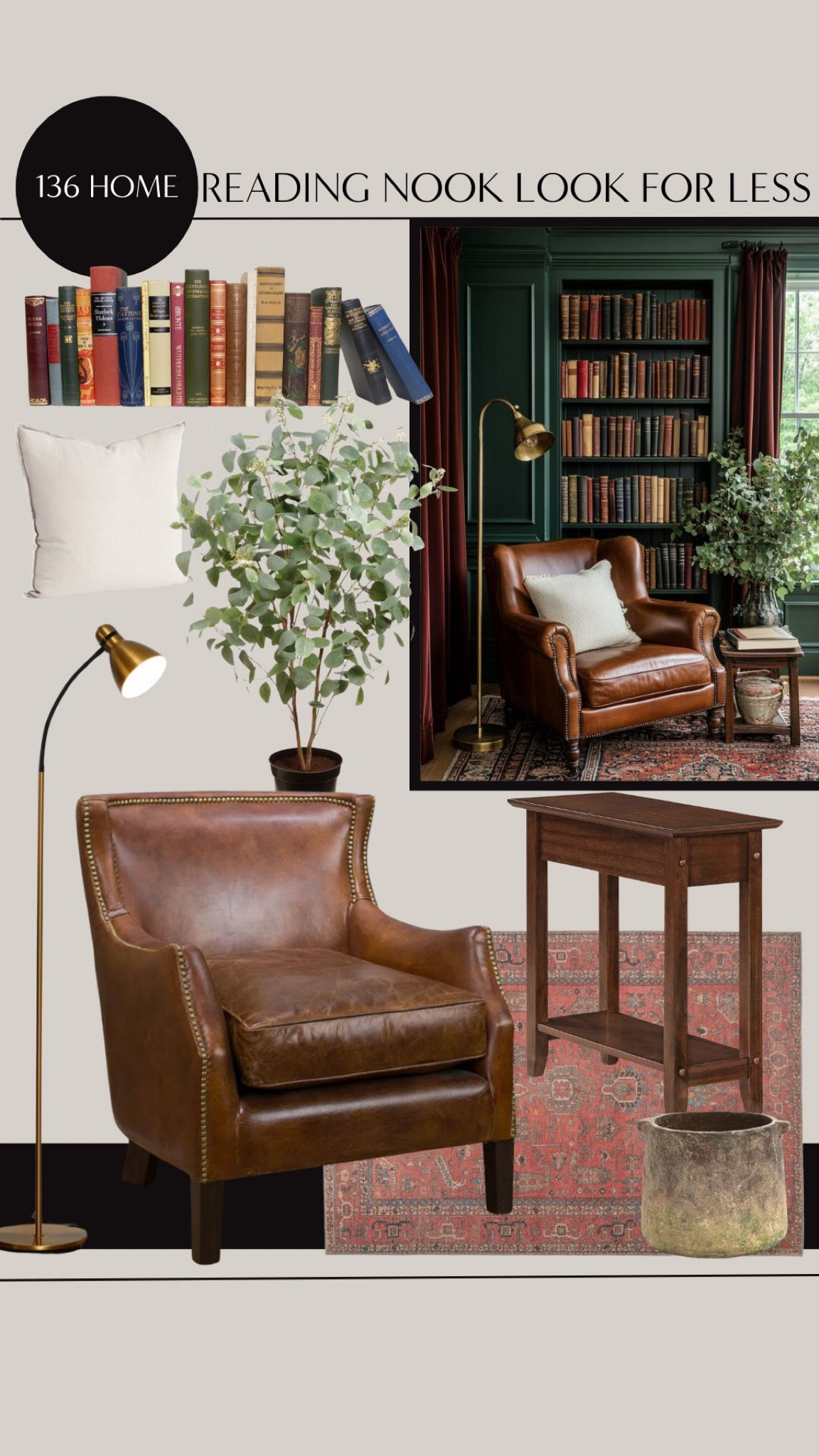 Reading Nook Look for Less #readingnook #moodboard #lookforless #livingroom #homedecor #interiordesign

#LTKhome #LTKstyletip