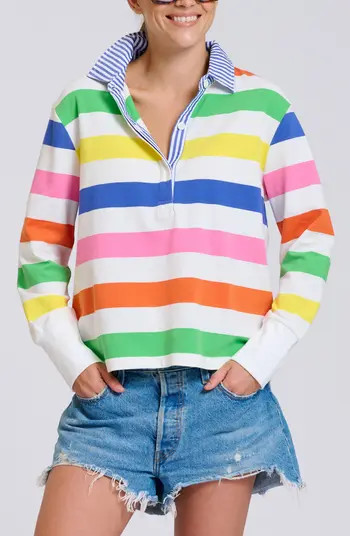 Summer Stripe Cotton Rugby Sweatshirt | Nordstrom