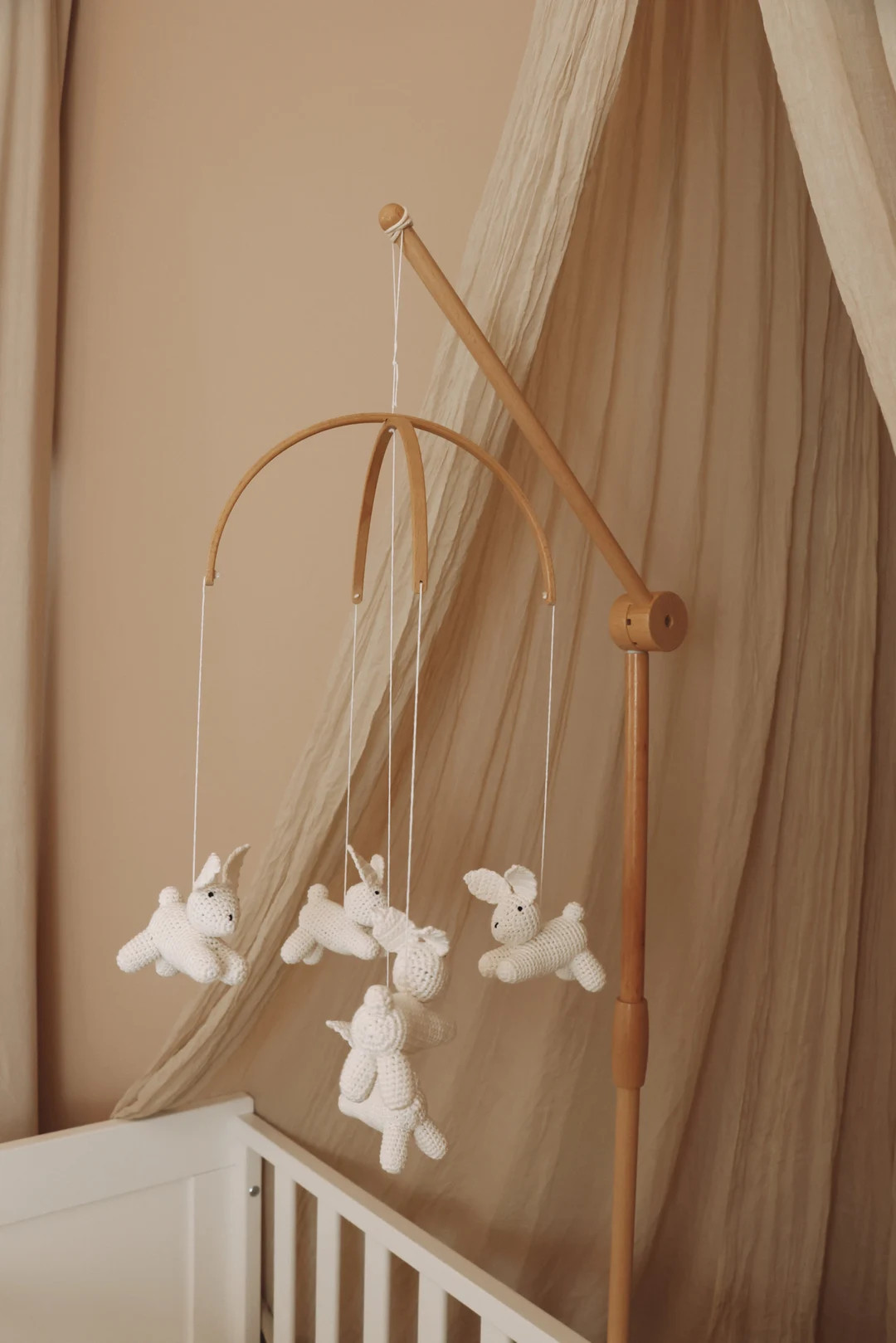 Handmade Crochet Bunny - Baby Mobile Crochet - Nursery Mobile - Etsy | Etsy (US)