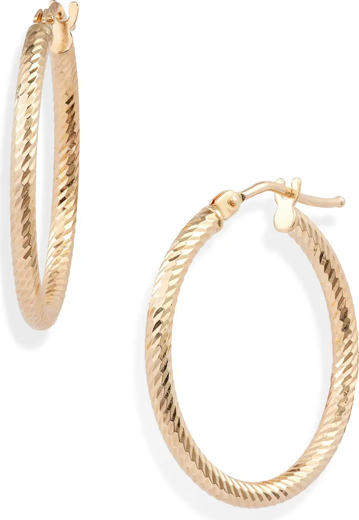 14K Gold Twisted Rope Hoop Earrings | Nordstrom