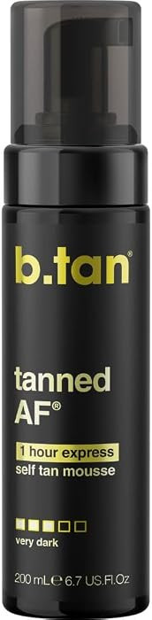 Tanned AF, Moisturizing, Streak-Free Fake Tanning Foam, Instant Sunless Deep Bronze Glow | Amazon (US)
