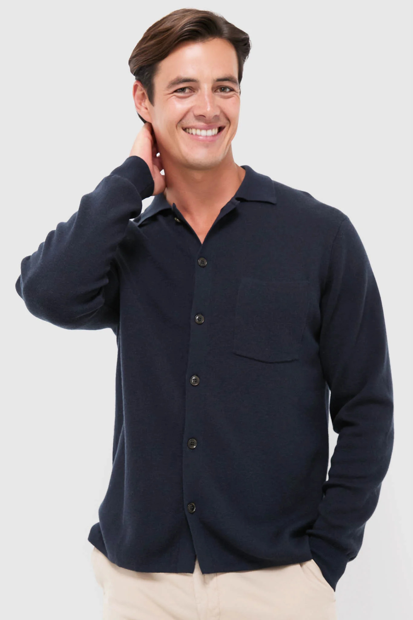 Navy Merino Cardigan | Tuckernuck (US)