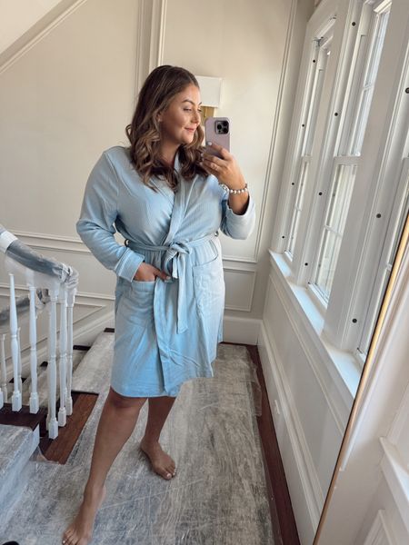 Last minute Mother’s Day gift, this lightweight cozy robe feels way more expensive than it is and is under $40! Wearing size XL. 

#LTKStyleTip #LTKFindsUnder50 #LTKGiftGuide