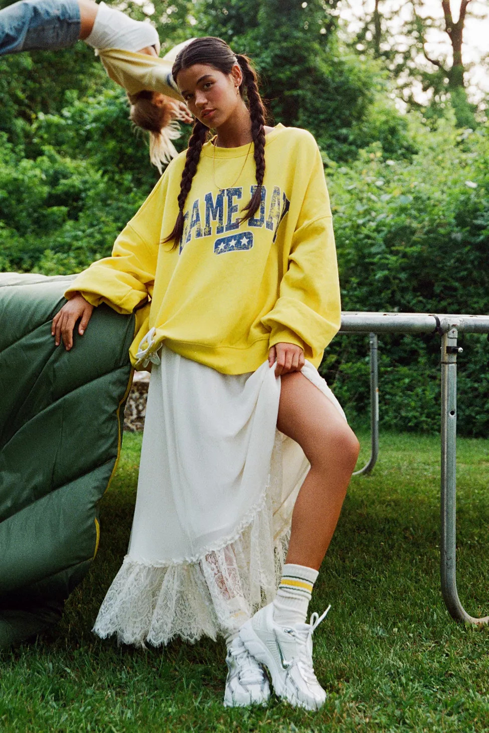 Kimchi Blue Shauna Low-Rise Semi-Sheer Lace Trim Maxi Skirt | Urban Outfitters (US and RoW)