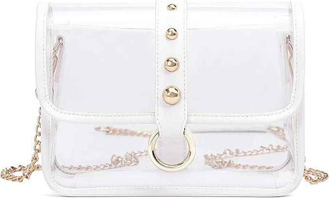 KUI WAN Clear Bag Stadium Approved,Clear Purse for Women Clear Crossbody Bag for Sport Event Conc... | Amazon (US)