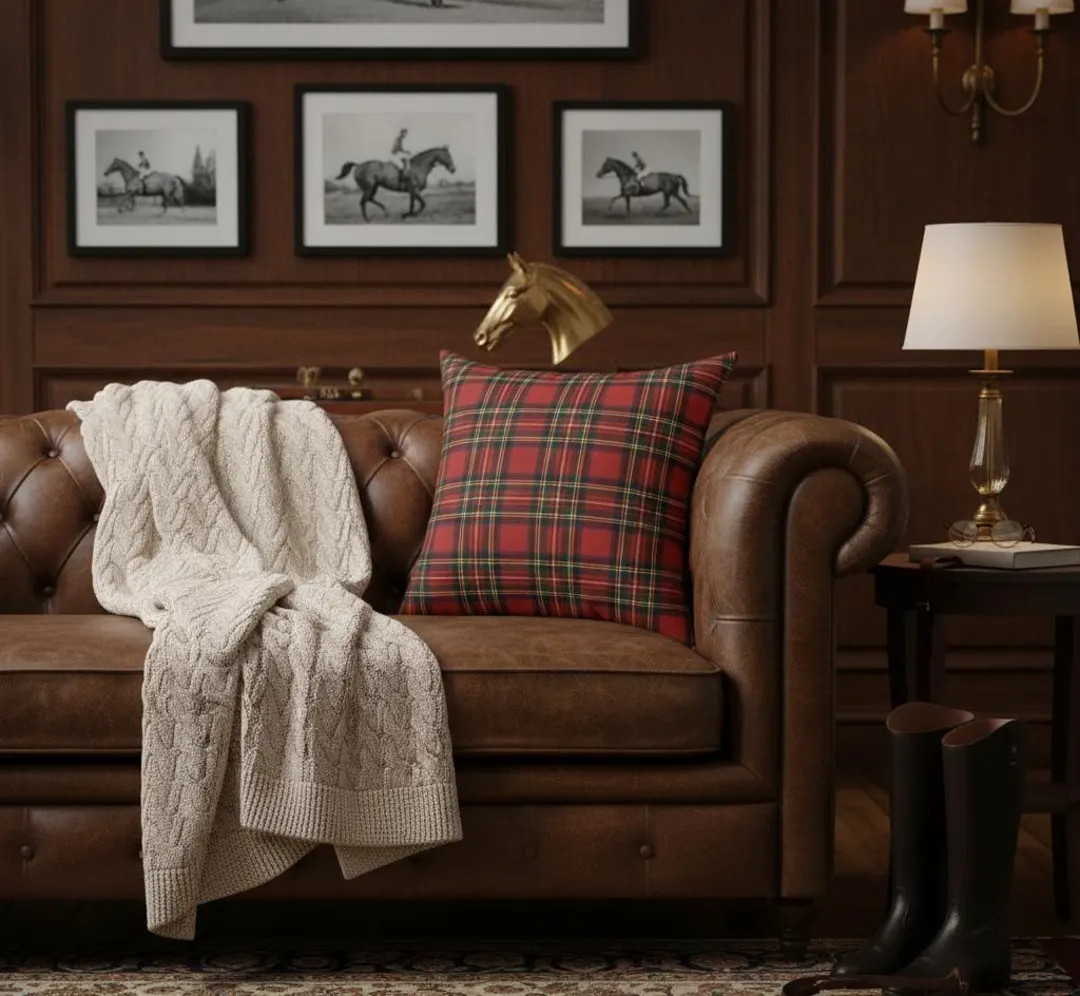 Royal Stewart Tartan Faux Suede Square Pillow Stewart Plaid Couch Cushion Highland Tartan Holiday... | Etsy (US)