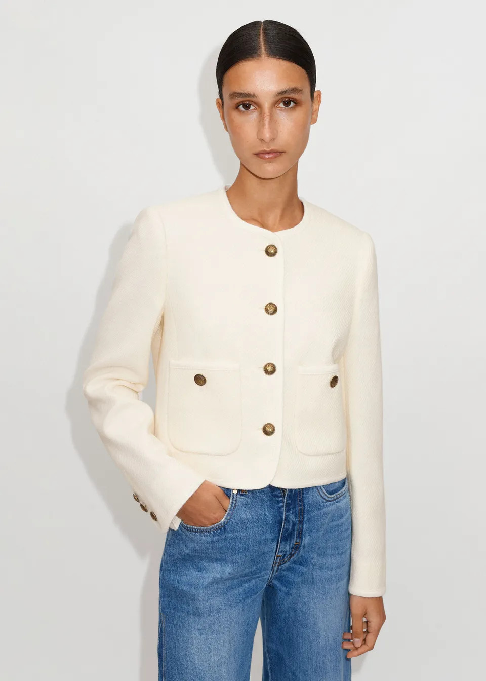 Italian Tweed Cropped Jacket | ME + EM