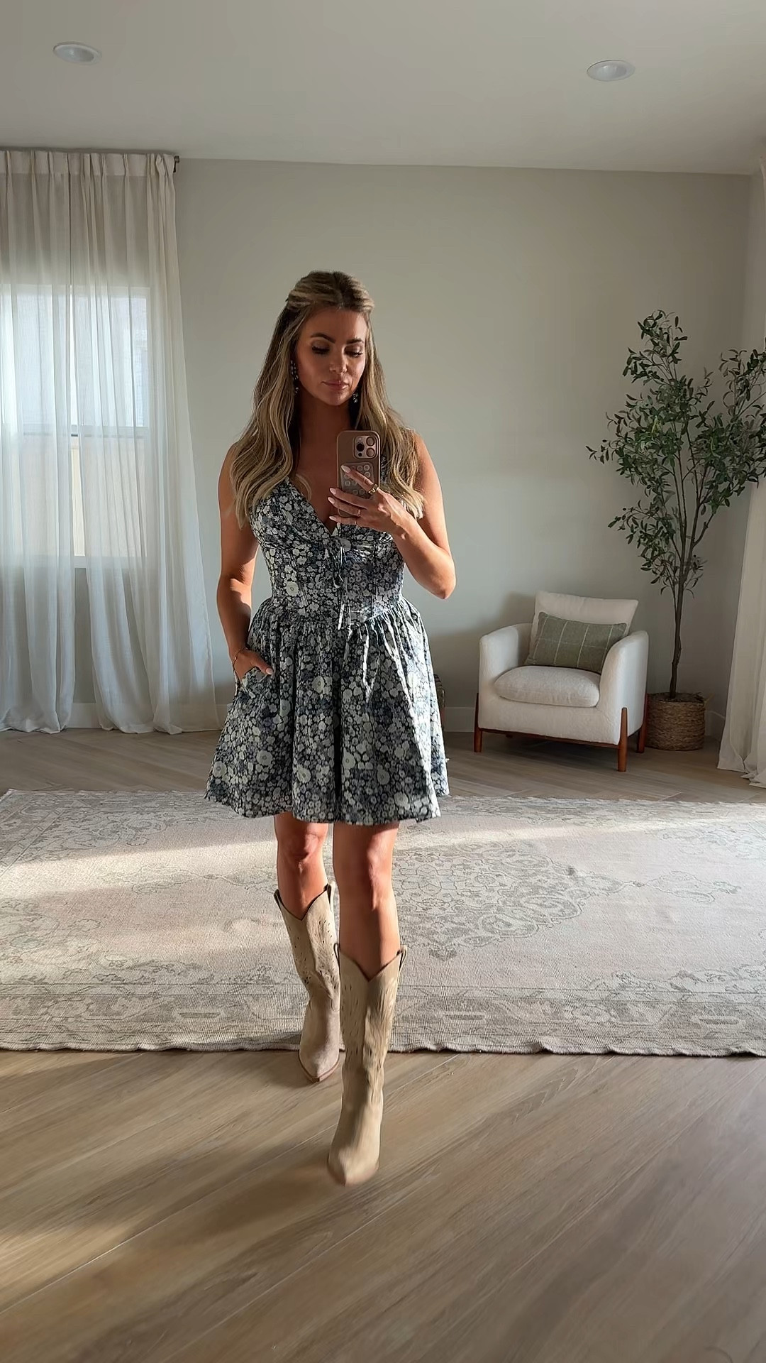 Wearing size small 
Boots are tts 
Code AMBERSAVE35
Cute for Easter or pair with boots for a concert outfit 

#LTKFestival