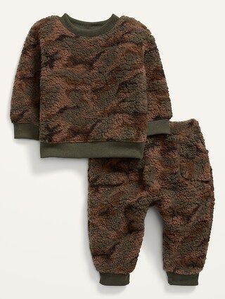 Unisex Camo Sherpa Top and Pants Set for Baby | Old Navy (US)