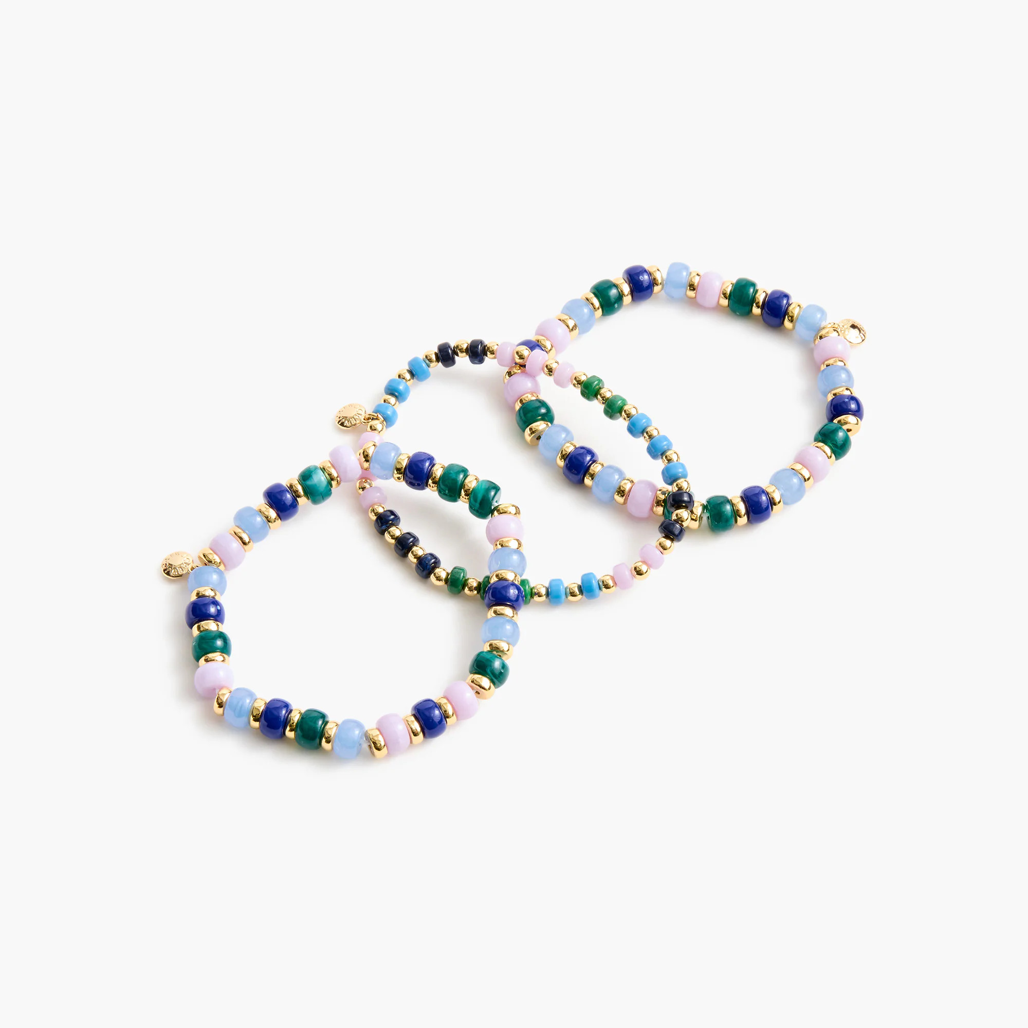 Oval beaded bracelets set-of-three | J.Crew Factory