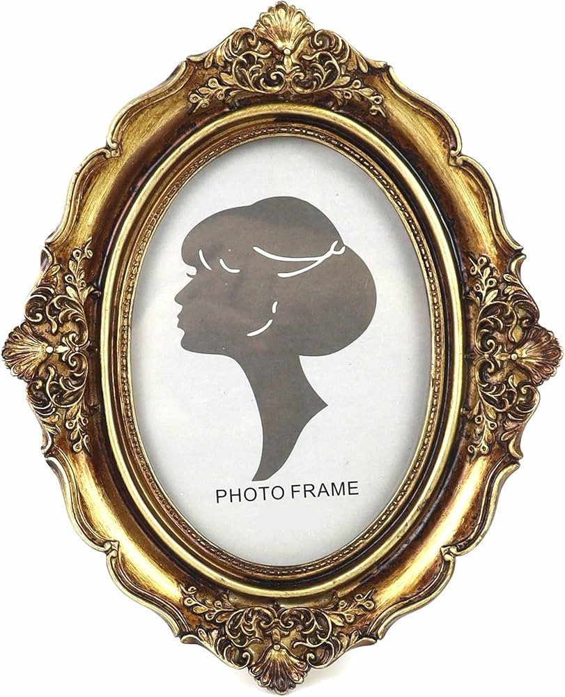 5x7 Vintage Oval Picture Frame, 5x7 Vintage Photo Frames with Glass Front Oval Vintage Picture Fr... | Amazon (US)