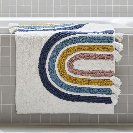 Organic Double Arch Bath Mat, Multi, 20""x34 | West Elm (US)
