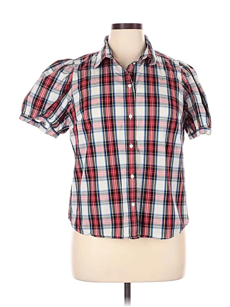 J.Crew Factory Store Plaid Red Short Sleeve Button-Down Shirt Size XL - 66% off | ThredUp (US)