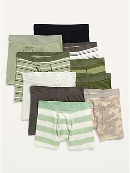 Soft-Washed Built-In Flex Boxer Briefs 10-Pack for Men | Old Navy (US)