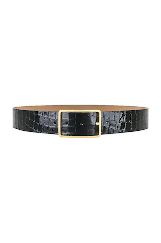 B-Low the Belt Milla Croco Luster Belt in Black & Gold from Revolve.com | Revolve Clothing (Global)