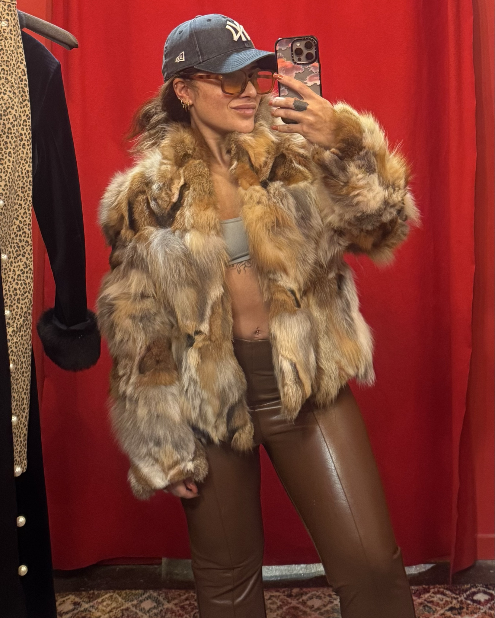 cool jackets 🤝🏽 me 
obsessed with this one from Lela boutique (in Milwaukee if you’re local). Yes you best believe she came home with me 🤩 also the pants were so comfy and kinda sexy too. I linked similar vintage for jacket for you, and the exact pants.

#furcoat #ootd #fashion #consignment #rockstar #cooljacket #furjacket

#LTKSeasonal #LTKPetite #LTKStyleTip