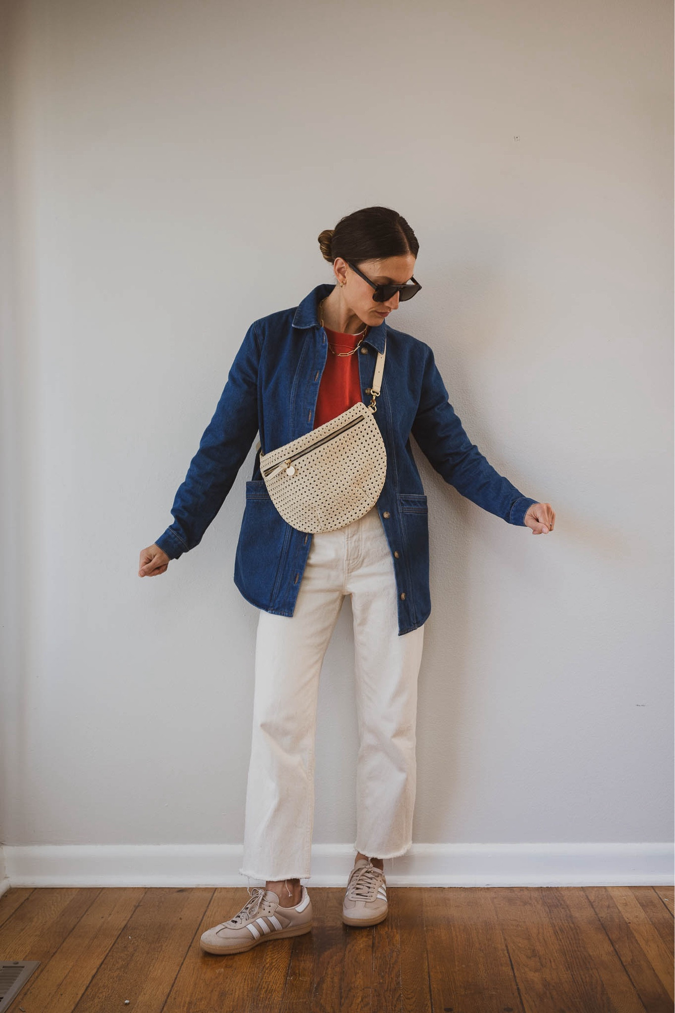 Fall Capsule: Day Twenty-Two

Gap sweatshirt, XS, TTS. Sèzane tee, S, I sized up. Sèzane denim jacket, XS, I took my true size but size up if you plan to layer sweaters, it runs small in the shoulders and sleeves. Everlane denim, 24, I took my smaller size. Adidas Samba sneakers, TTS. Quince sunglasses. Clare V. Bag. Lola Paperclip Necklace and Triple Hoop Earrings from Sheena Marshall Jewelry, STITCHANDSALT for $10 off  

#LTKOver40 #LTKSeasonal #LTKFindsUnder100