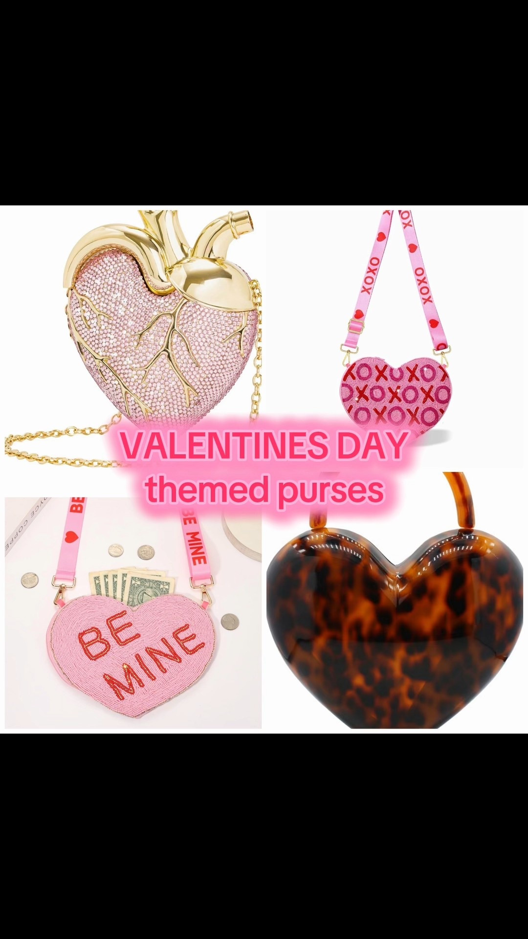 Sweeten your Valentine’s Day look with the cutest heart-themed purse 💖 Perfect for date night, Galentine’s, or gifting yourself something fun. These Valentine’s Day handbags add the perfect pop of romance to any outfit — because accessories deserve love too. 

#ValentinesDayPurse
#ValentinesAccessories
#HeartBag #valentinesday
#ValentinesFashion #bags
#GiftForHer #purses

#LTKootd #LTKSeasonal #LTKgrwm
